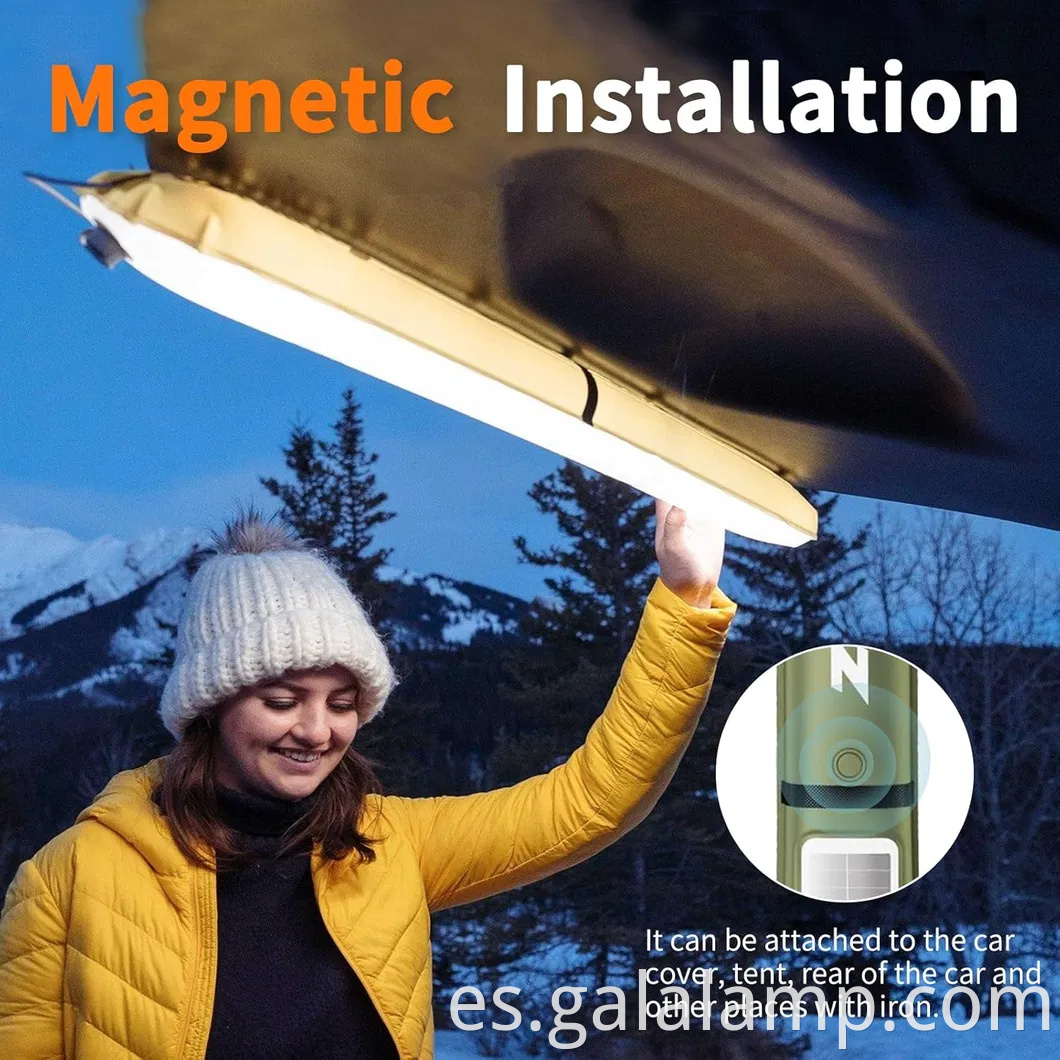 Linterna de campamento solar inflable, recargable USB, 4 modos de iluminación, IP66 impermeable, luz portátil y ligera de carpa